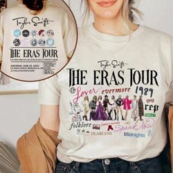 custom the eras tour date 2 sided print shirt, sweatshirt, the eras tour taylor merch, swiftie merch, ts eras tour shirt