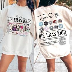 custom the eras tour date 2 sided print t-shirt, sweatshirt, the eras tour taylor merch, swiftie merch,ts eras tour shir