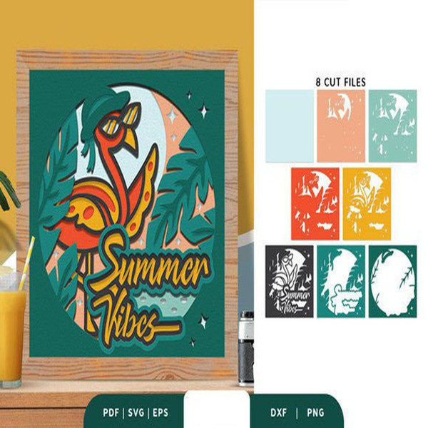1080x1080 size Flamingo-in-The-Summer-3D-Shadow-Box-3D-SVG-67530585-2-580x386.jpg