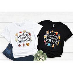 snacking around the world, drinking around the world, world traveler shirt, disney shirt, disney family shirt, disneylan