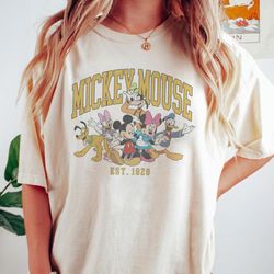 vintage mickey mouse 1928 comfort colors shirt, retro vintage disney shirt, retro mickey and co, disneyworld shirt famil