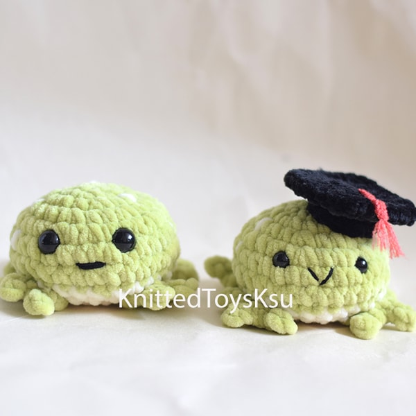 Grad Frog Pattern graduation crochet pattern, frog with graduate cap, primitiv | Inspire ...