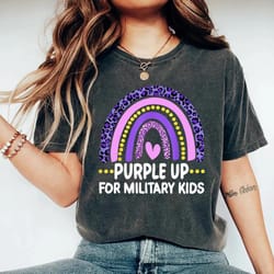purple up for rainbow military kids cool month of the military child, purple up shirt, military mom appreciation shirt,