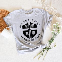 put on the full armor of god shirt,ephesians shirt,dark knight shirts,armor of god shirt,religious shirt,christian gift,
