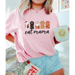 cat mama shirt, happy mothers day, gift for cat mom, cat paw sweatshirt, retro mama tshirt, unisex cat mom sweatshirt, m