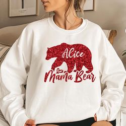 custom name bear shirt, mothers day gift, mama bear gift,gift for mom,baby shower gifts, animal natural lover shirt