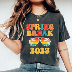 groovy spring break 2023 school family beach vacations, beach vibes 2023 shirt, family matching shirt, vacation gift, gi