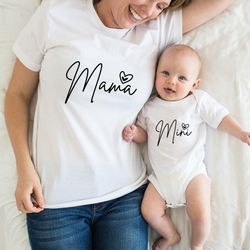 retro comfort mother's day shirt, happy mother's day shirts, mama and mini crewneck, personalized mother's day gifts, ma