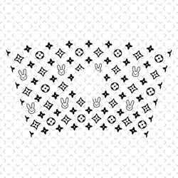 bad bunny lv logo wrap svg, trending svg, seamless full wrap svg, wrap for starbucks, wrap for cup, bad bunny svg, bunny