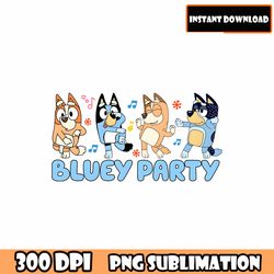 bluey party png, bluey friends instant download png, bluey and friends digital png file, ready to print bluey png file