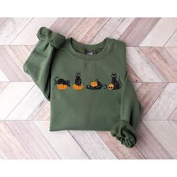 halloween sweatshirt,cat sweatshirt,ghost shirt,halloween sweater,cool halloween cat shirt,cat lover tshirt,black cat sh