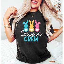 easter cousin crew,bunny cousin shirt,family easter shirts,gift for easter,bunny matching shirt,happy easter tshirt,unis