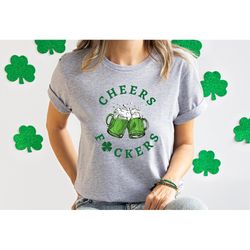 cheers to fckers,st patricks cheer shirt,womens cute st patrick day crewneck,lucky shamrock sweatshirt,matching st patri