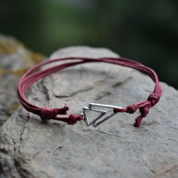 Arrowhead string bracelet Adjustable arrow anklet Ankle wrist cotton cord bracelets