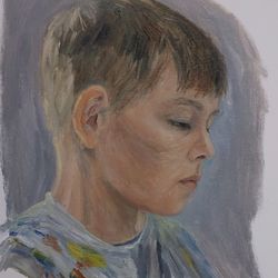 Portrait custom original oil painting on canvas