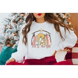 christian sweatshirt,christmas pullover,women christmas sweatshirt,christmas nativity shirt,he is the gift shirt,christm
