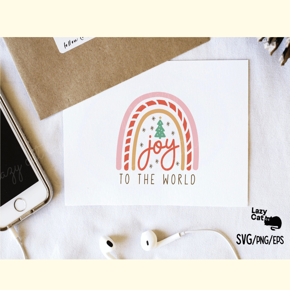 Boho Christmas Rainbow SVG JOY_ 5.png