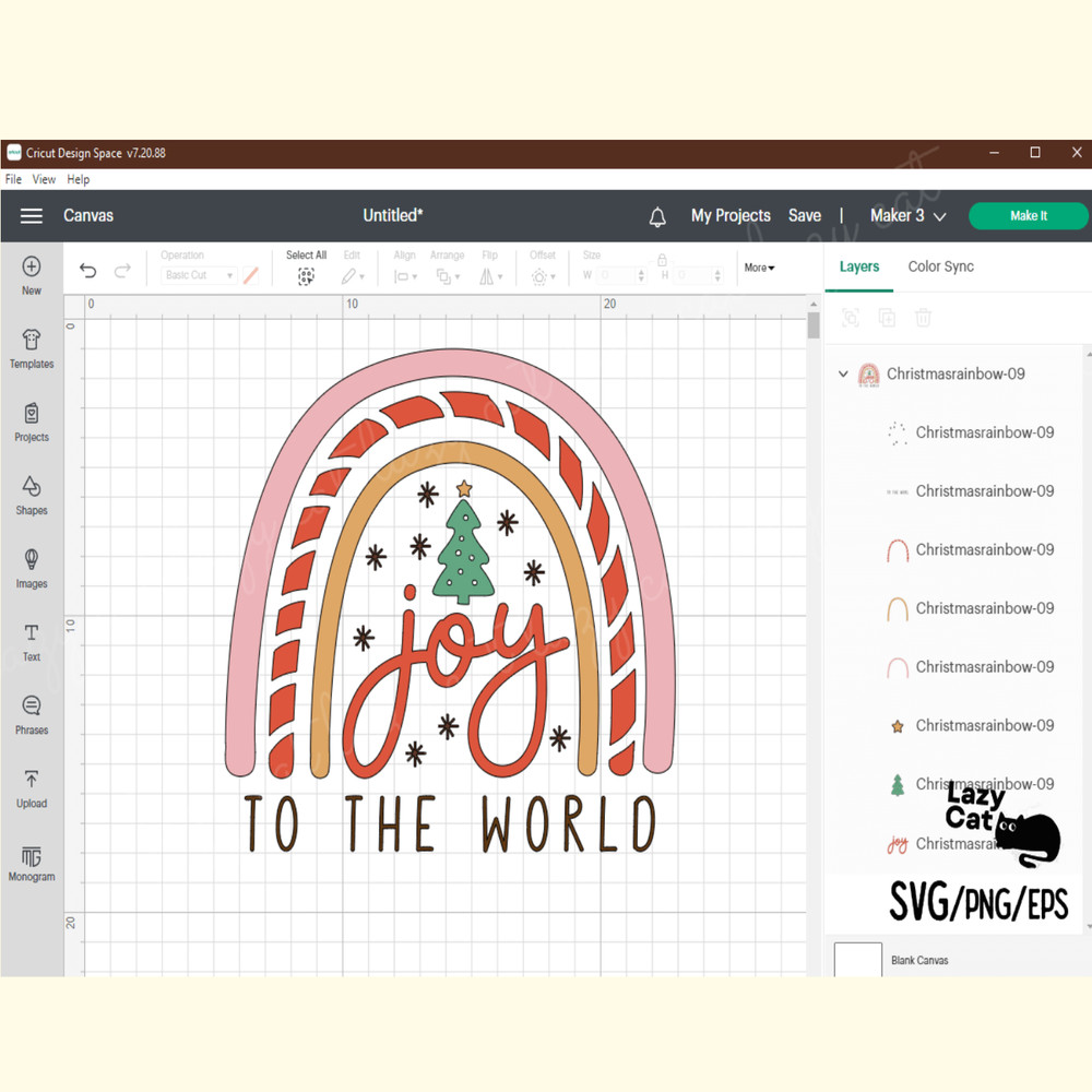 Boho Christmas Rainbow SVG JOY_ 6.png
