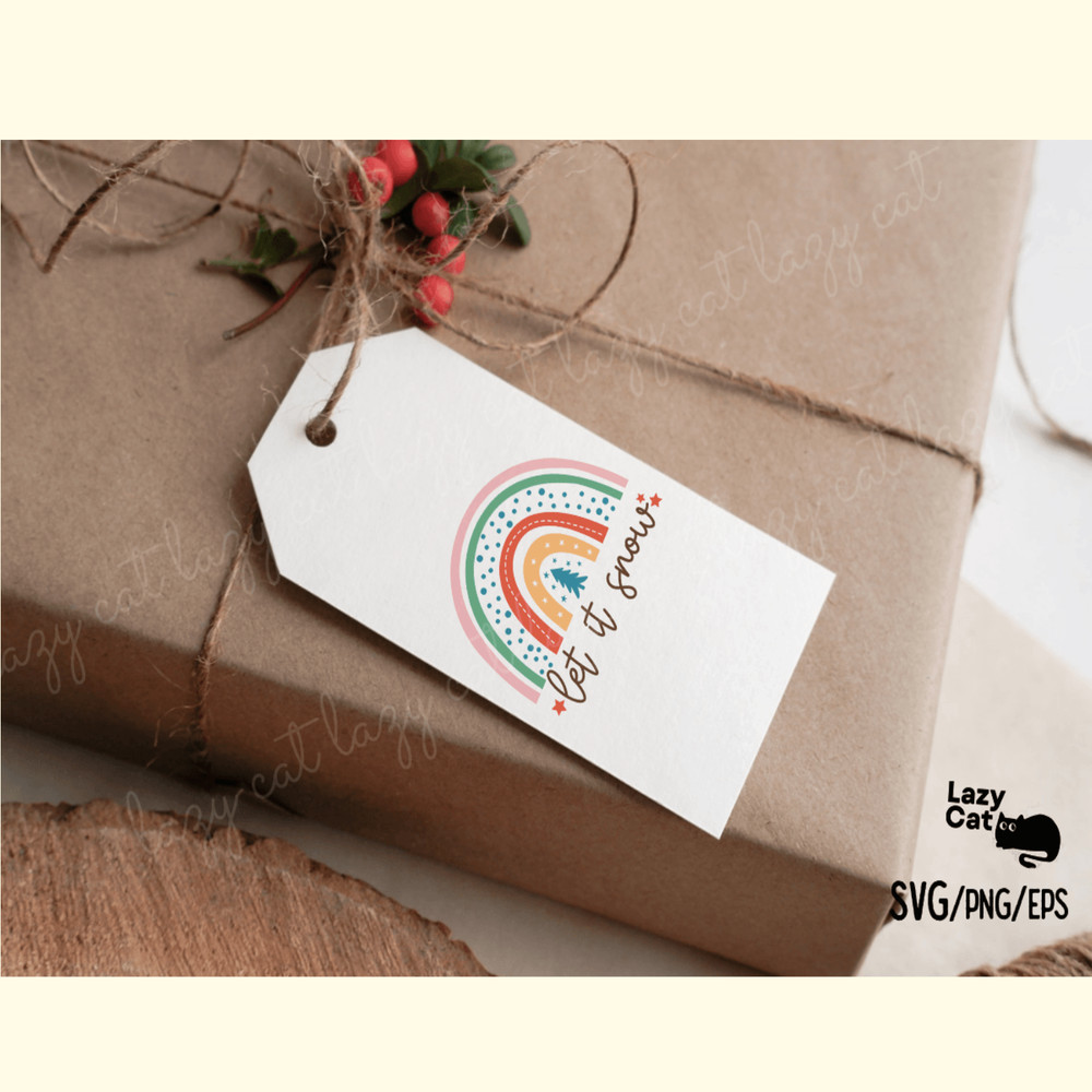 Boho Christmas Rainbow SVG Let It Snow_ 3.png