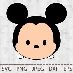 tsum tsum mickey svg png jpeg digital cut vector files for silhouette studio cricut design