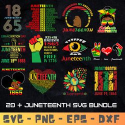 20 juneteenth bundle svg designs | svg-eps-png-dxf | juneteenth digital logo designs