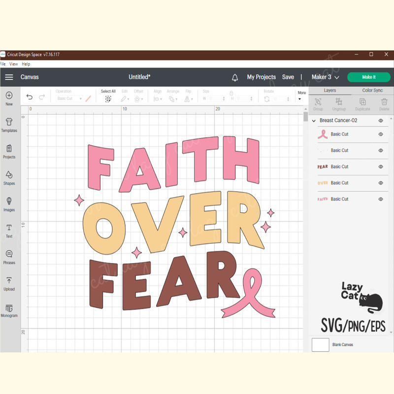 Breast Cancer SVG Design Faith over Fear_ 4.png