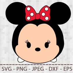 tsum tsum minnie svg png jpeg digital cut vector files for silhouette studio cricut design