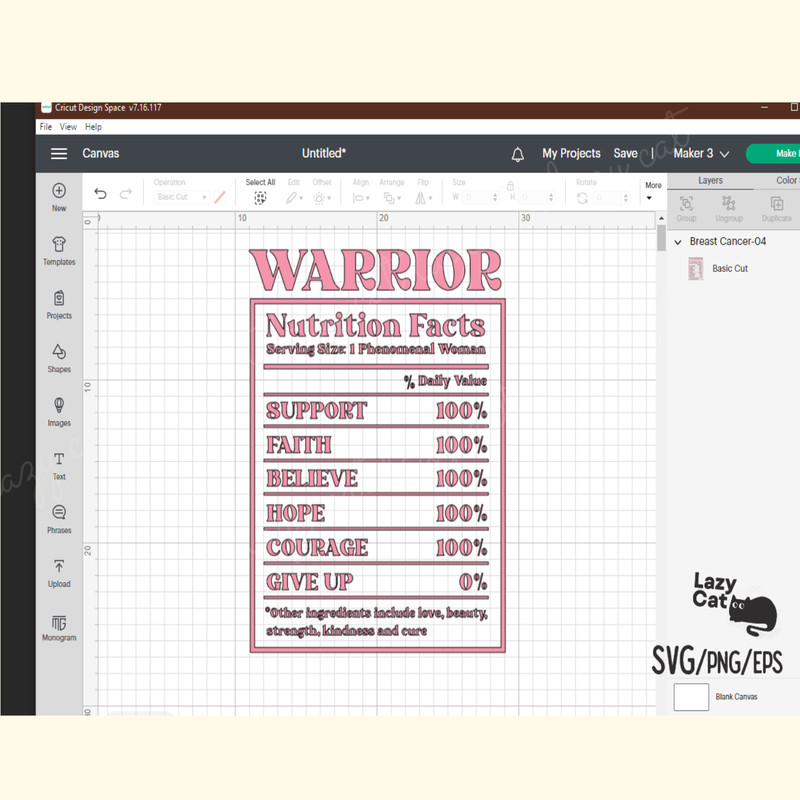 Breast Cancer Warrior Quote  SVG Design_ 4.png