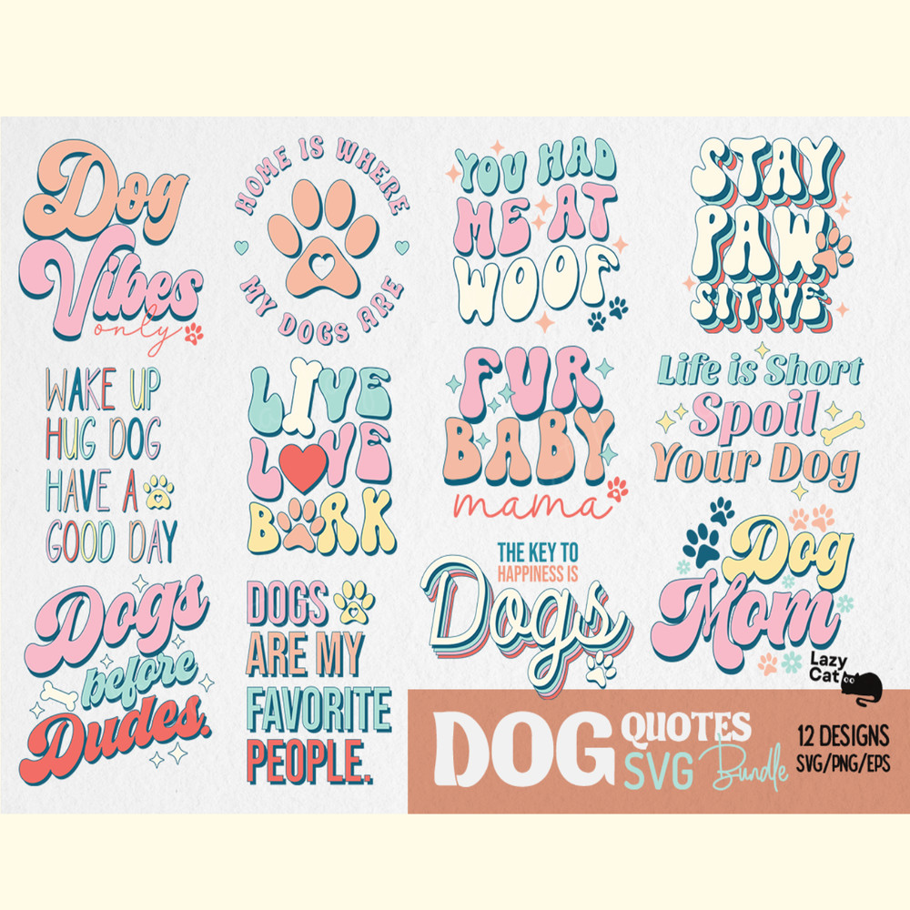 Dog Quotes SVG Bundle.png