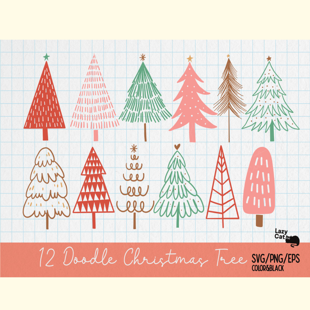 Doodle Christmas Tree Clipart.png