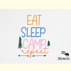 eat sleep camp camping svg design