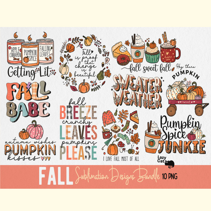 Fall , Autumn Sublimation Design Bundle.png