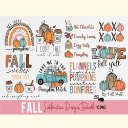 fall png sublimation bundle