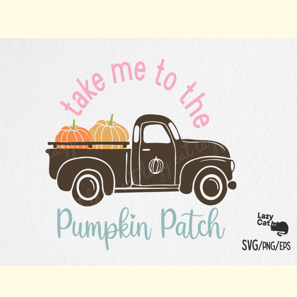 Fall Pumpkin Farm Truck SVG Design.png