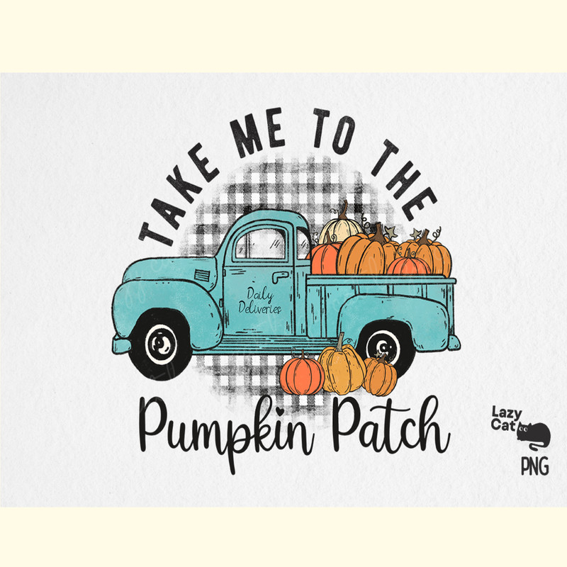 Fall Pumpkin Truck PNG Sublimation.png