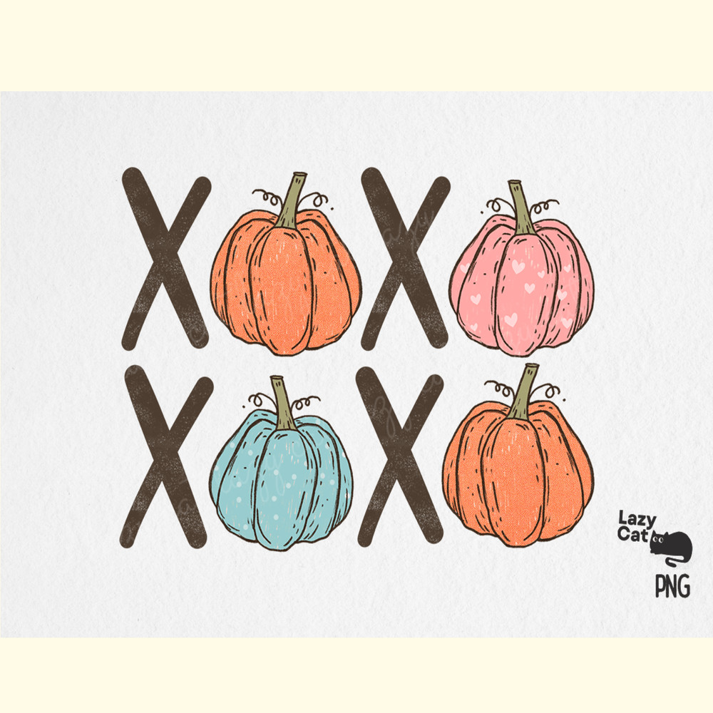 Fall Pumpkin XOXO PNG Sublimation.png