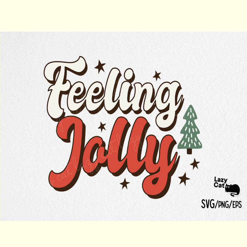 Feeling Jolly Christmas SVG Design.png