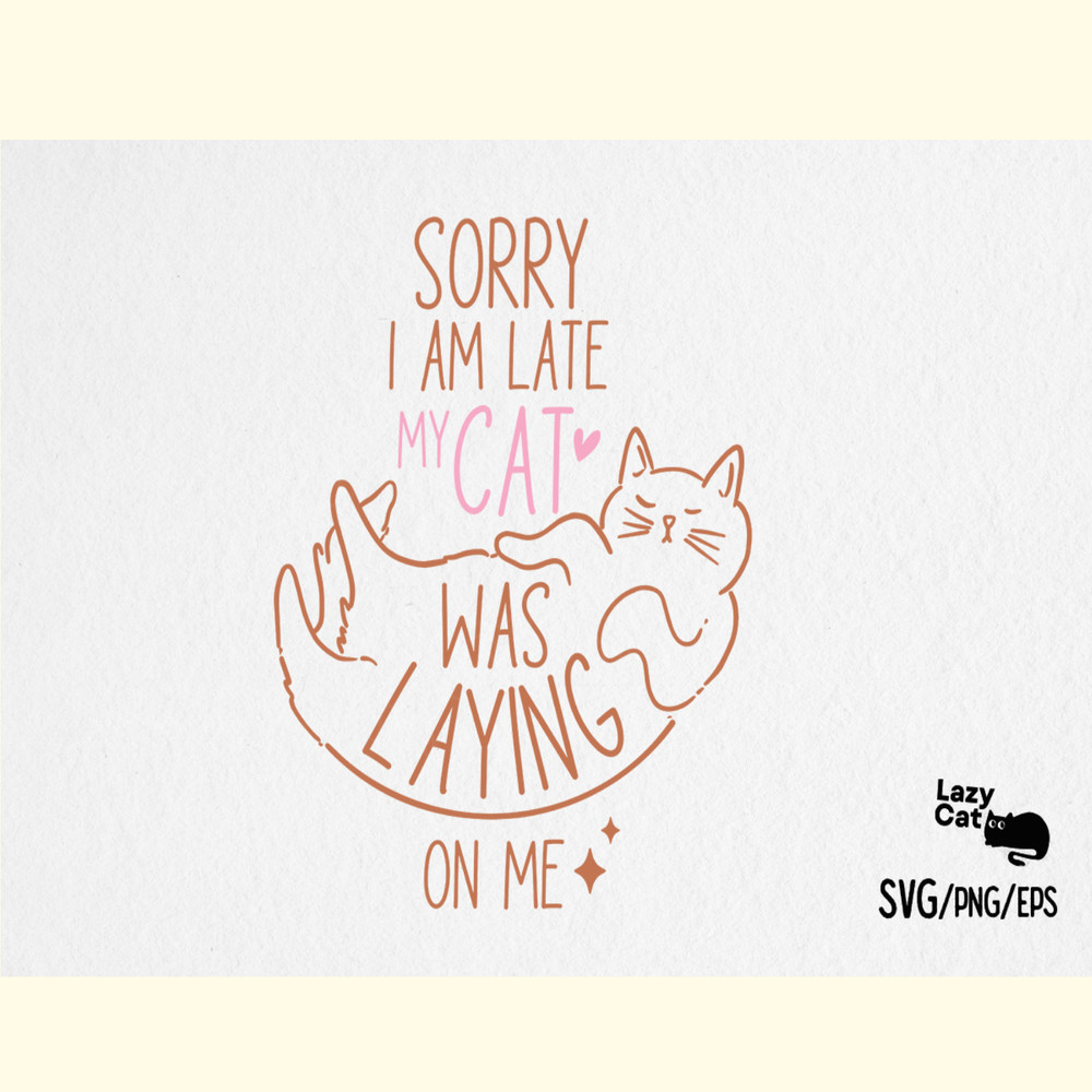 Funny Cat Quote Doodle SVG Design.png