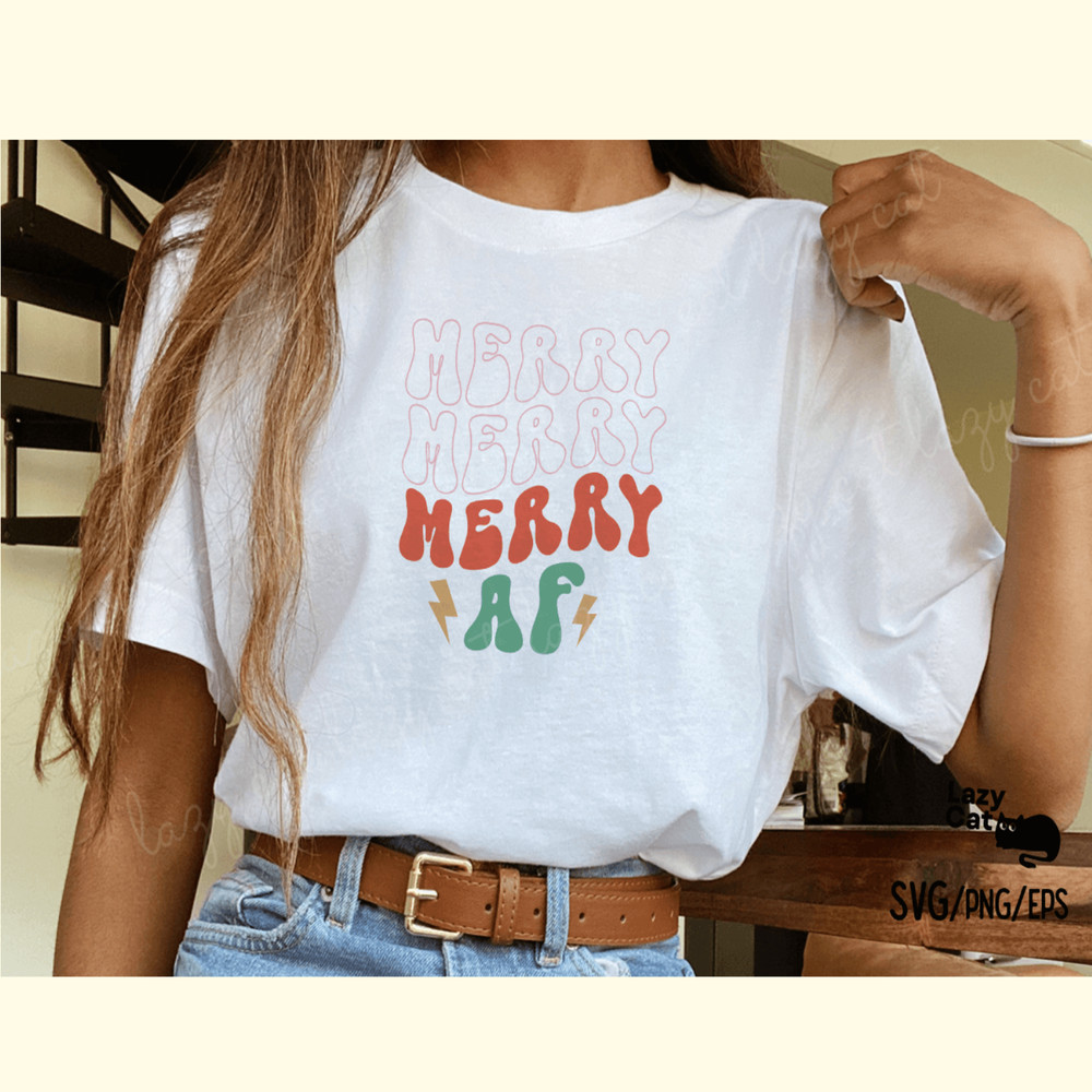 Funny Christmas Quotes SVG , Merry AF_ 0.png