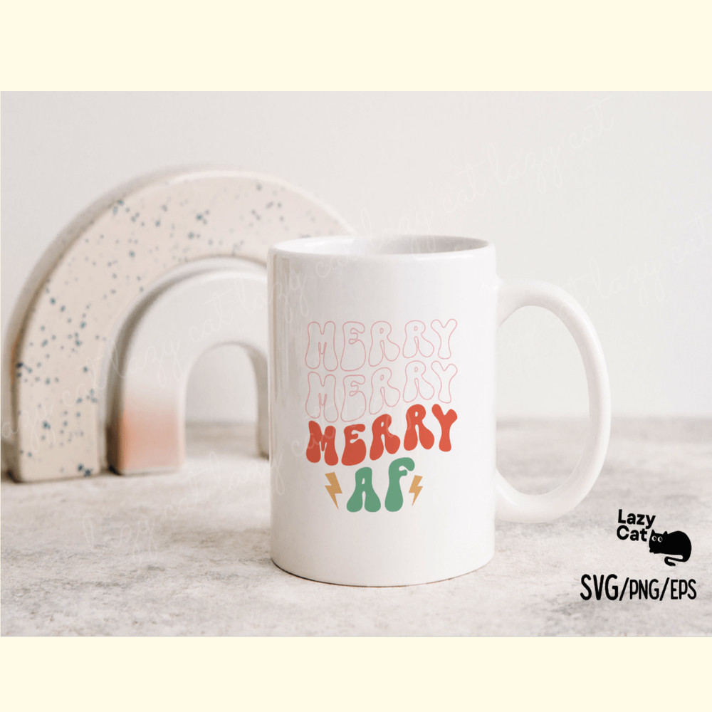 Funny Christmas Quotes SVG , Merry AF_ 3.png