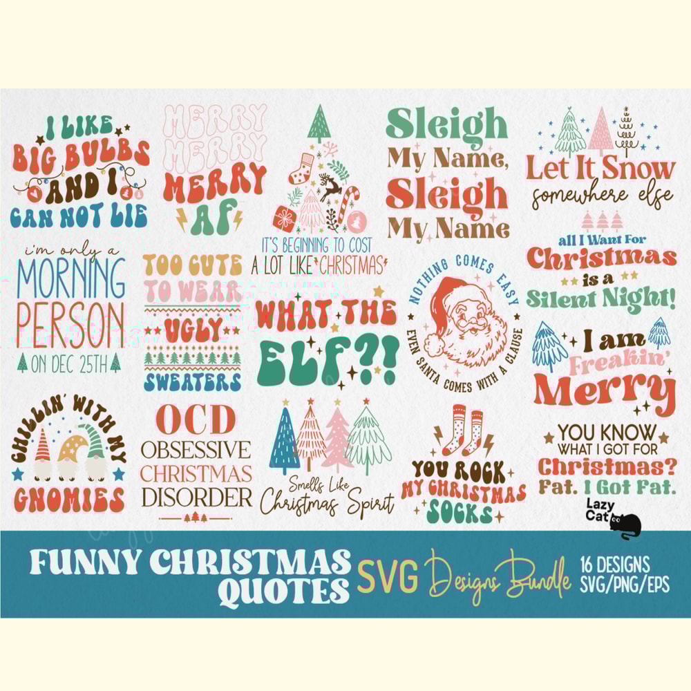 Funny Christmas Quotes SVG Bundle.png