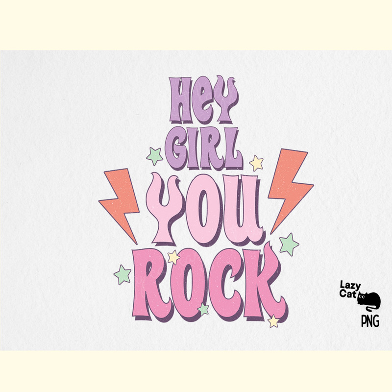 Girl Rock Quote PNG Sublimation.png