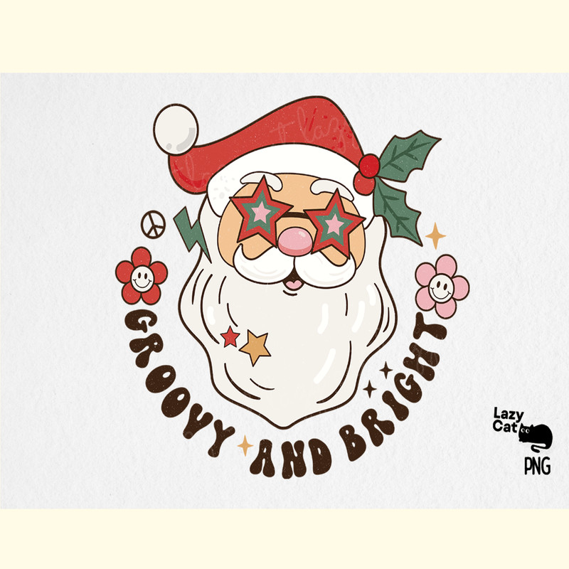 Groovy Santa Christmas Sublimation.png