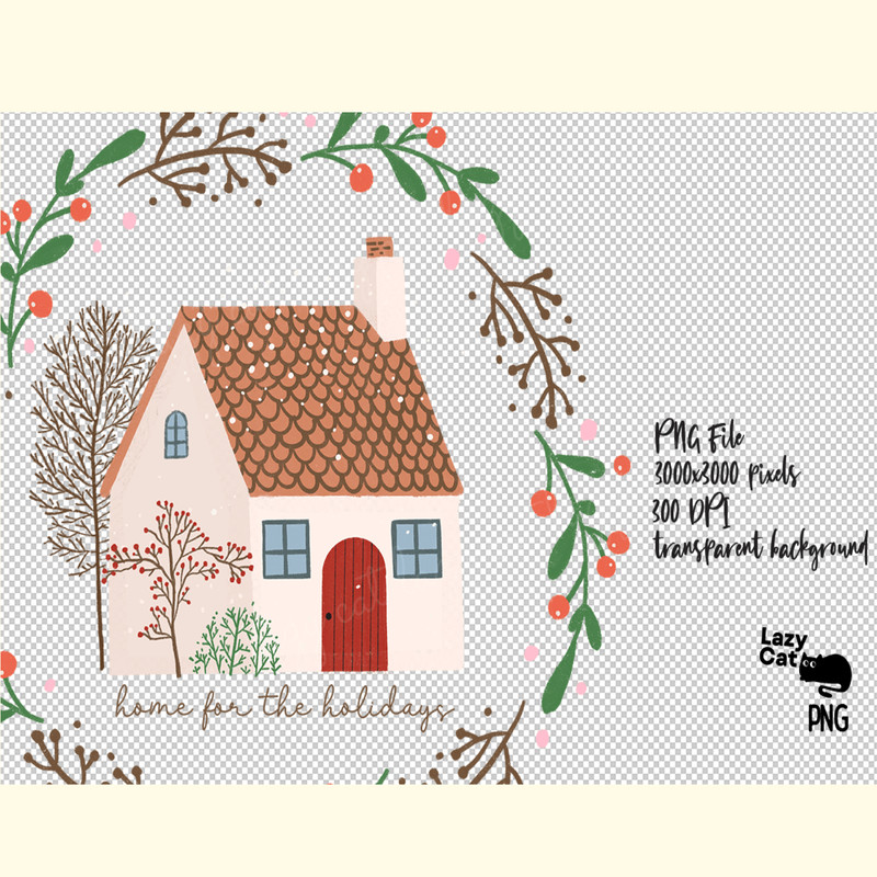 Hand Drawn Christmas Home PNG_ 0.png