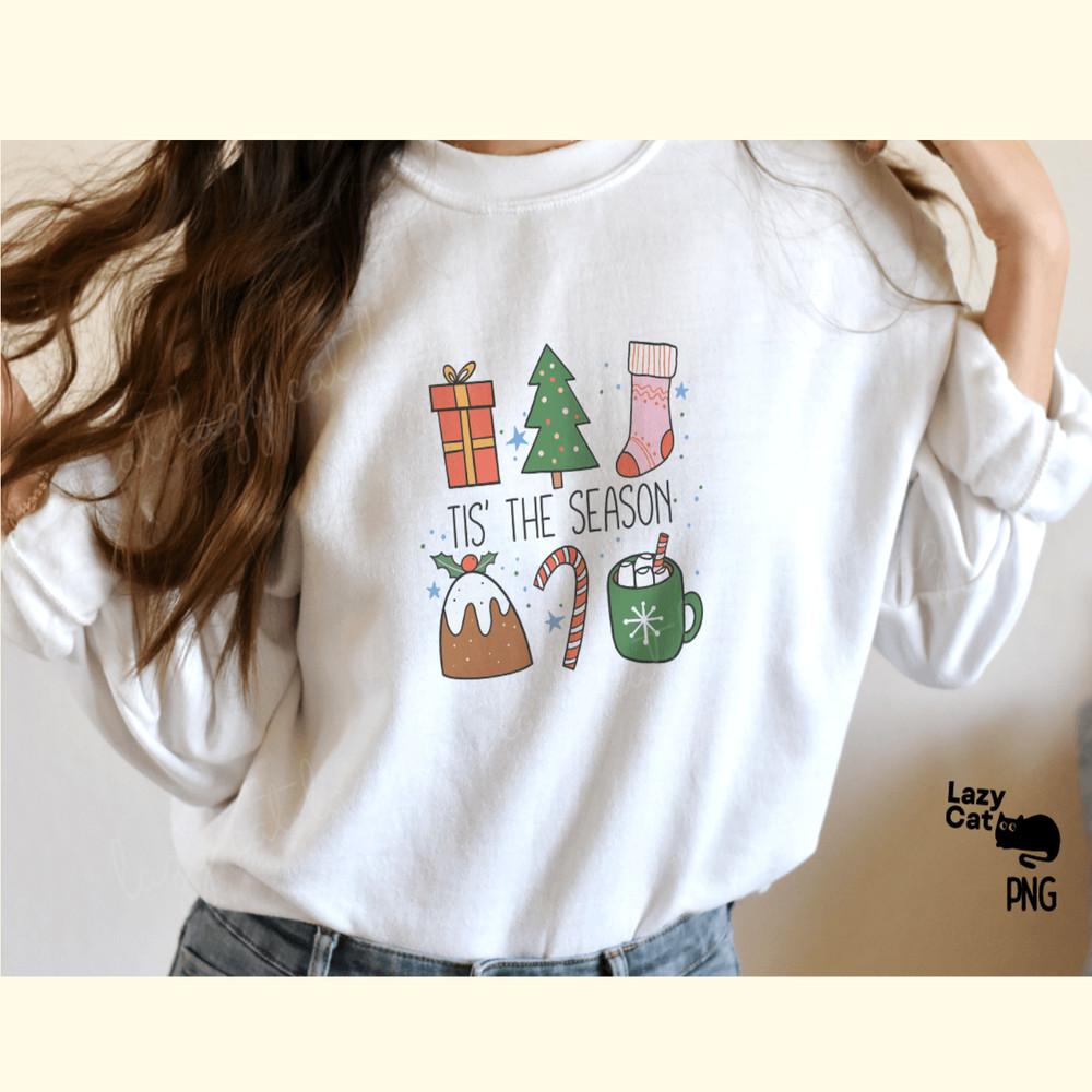 Hand Drawn Christmas PNG Tis the Season_ 2.png