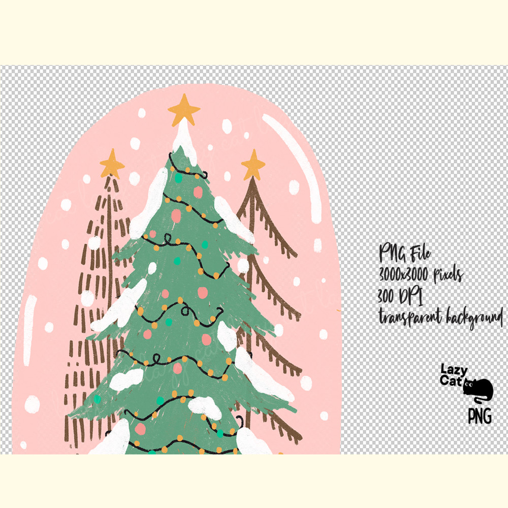 Hand Drawn Christmas Snow Globe PNG_ 0.png