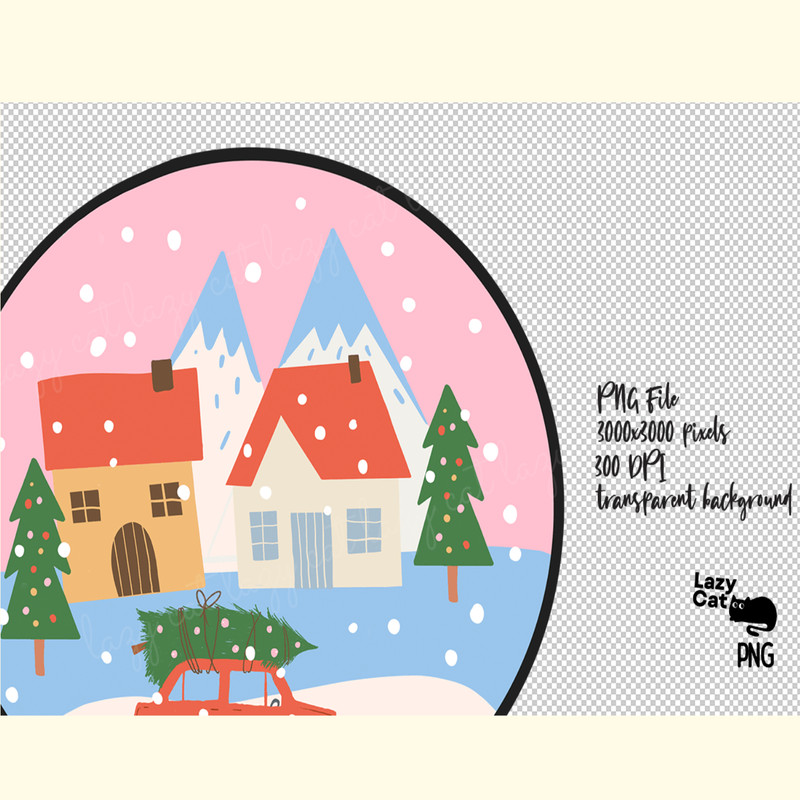 Hand Drawn Christmas Snow Globe PNG_ 0.png