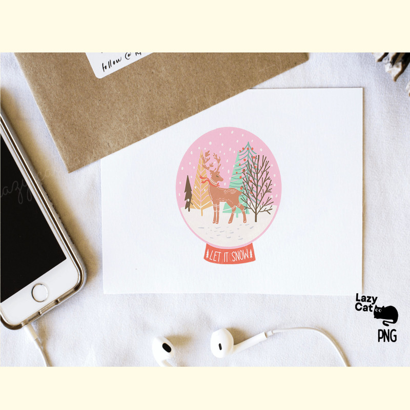 Hand Drawn Christmas Snow Globe PNG_ 8.png