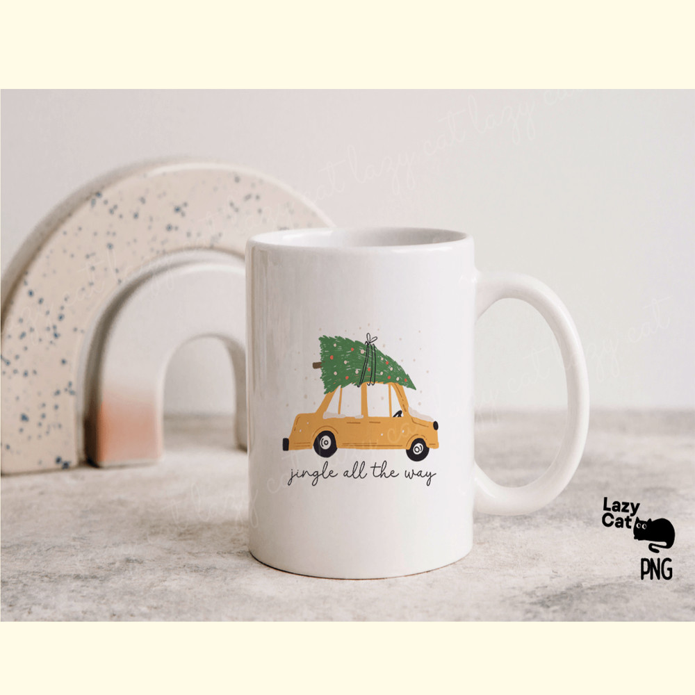 Hand Drawn Christmas Tree Car PNG_ 2.png