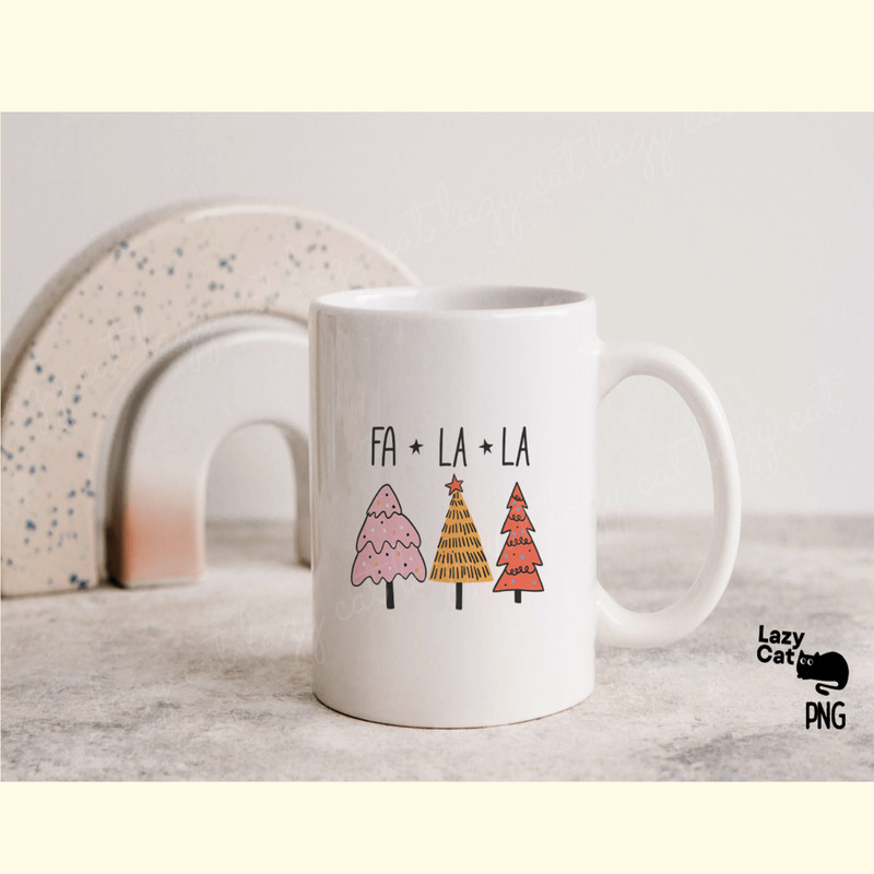 Hand Drawn Christmas Trees PNG Fa La La_ 5.png